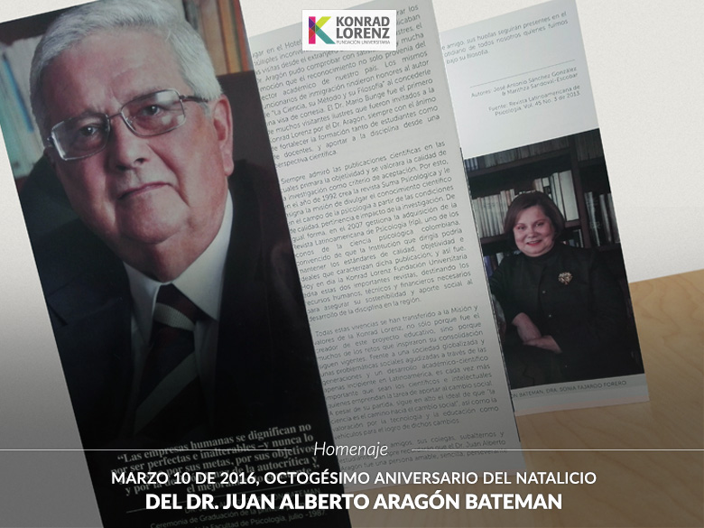 Octogésimo aniversario del natalicio del Dr. Juan Alberto Aragón Bateman